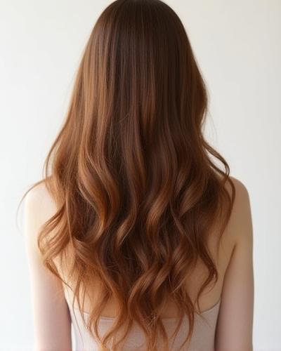 Rambut keriting lembut yang dialunkan dengan sempurna