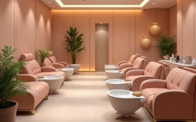 Ruang manicure dan pedicure yang santai