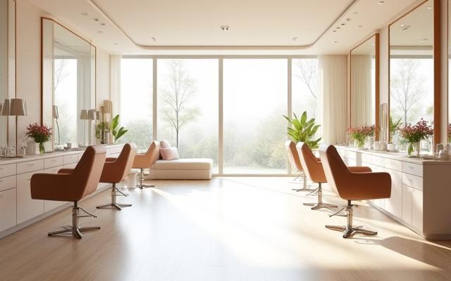 Ambang ruang gaya rambut dengan pencahayaan semula jadi